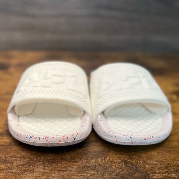 APL Big Logo TechLoom Slide Sandal in White/Impulse Red/Blue Haze.🤍💙 Size 5. N - Picture 11 of 16